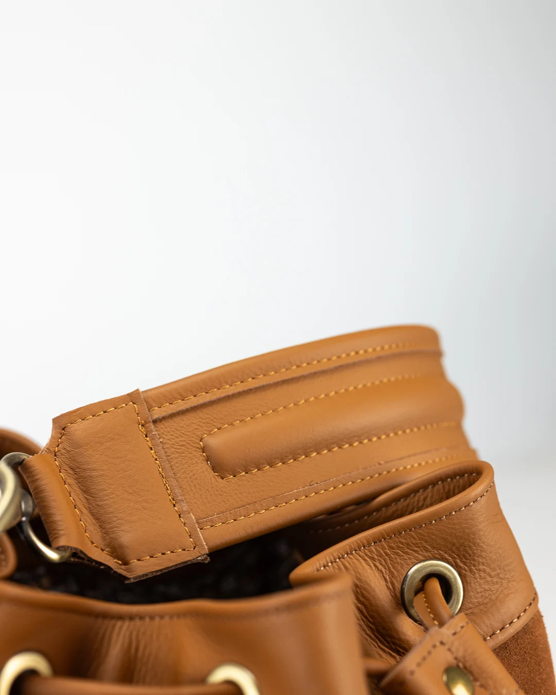 Danae bag - Brown handwoven leather