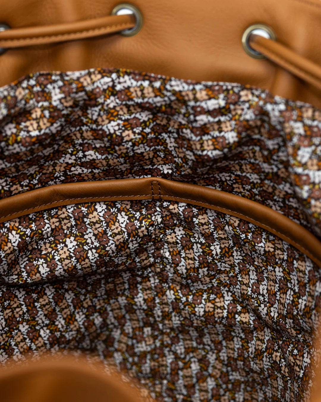 Danae bag - Brown handwoven leather