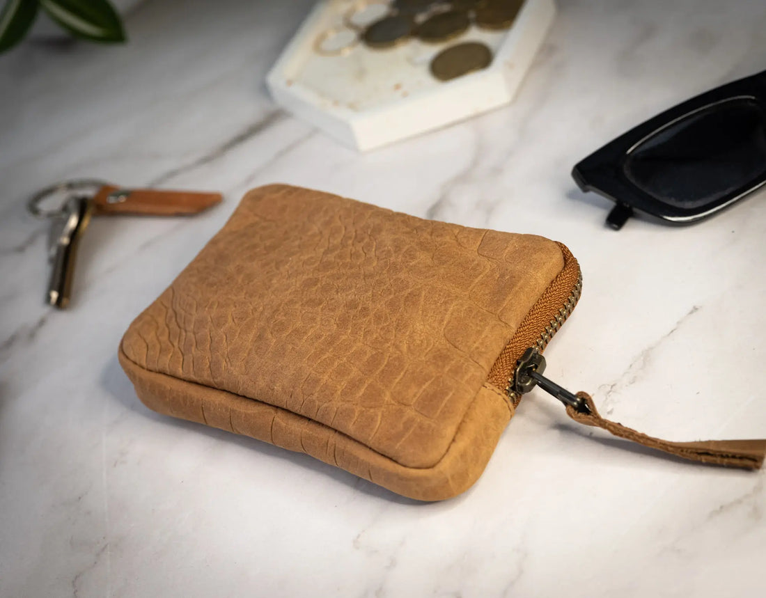 Myrto Leather Wallet - Elephant Print