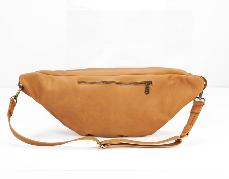 Paris fanny pack - Brown handwoven leather