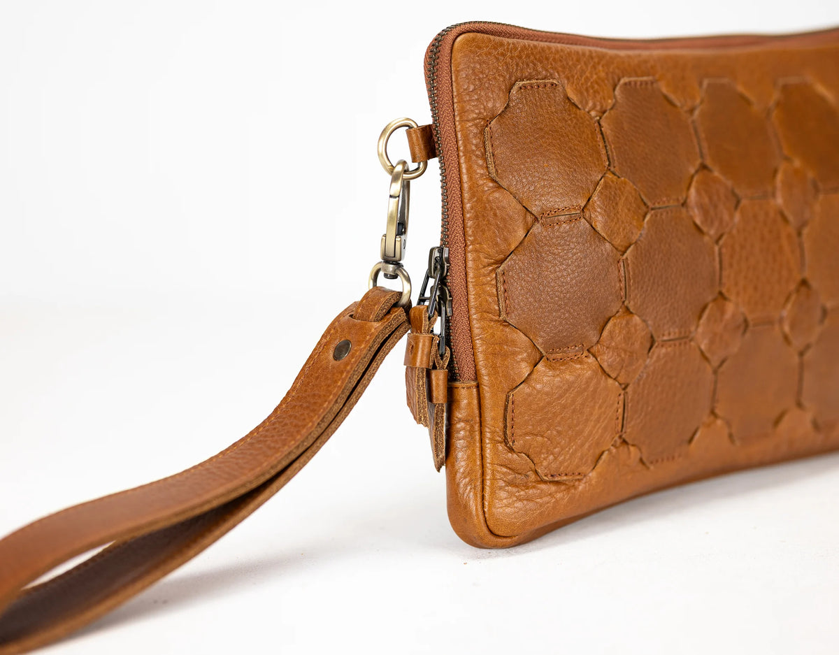 Athena Tablet Clutch - Brown