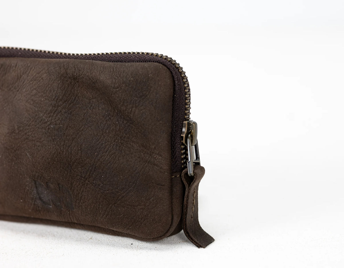 Myrto wallet - Dark  brown nubuck leather