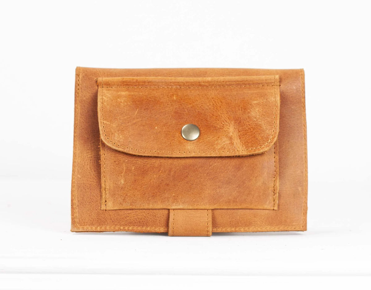Iole wallet - Brown leather