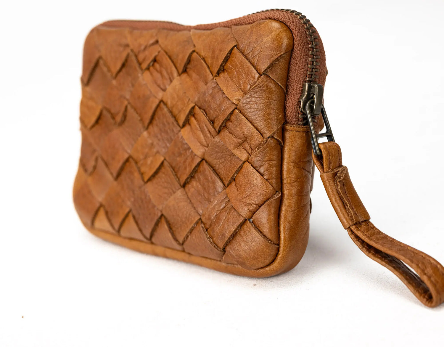 Antheia Mini wallet - Brown Leather