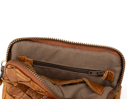 Antheia Mini wallet - Brown Leather