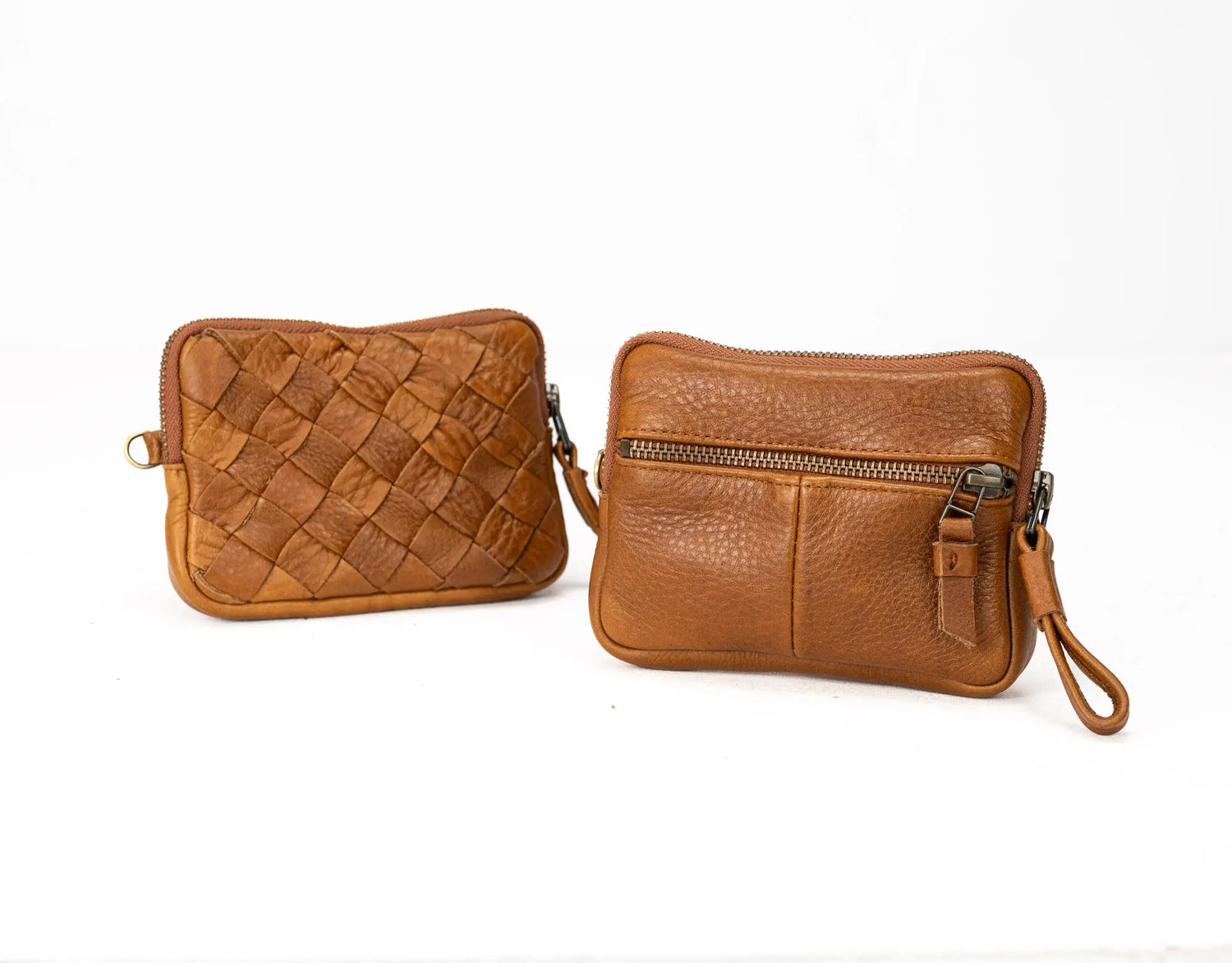 Antheia Mini wallet - Brown Leather