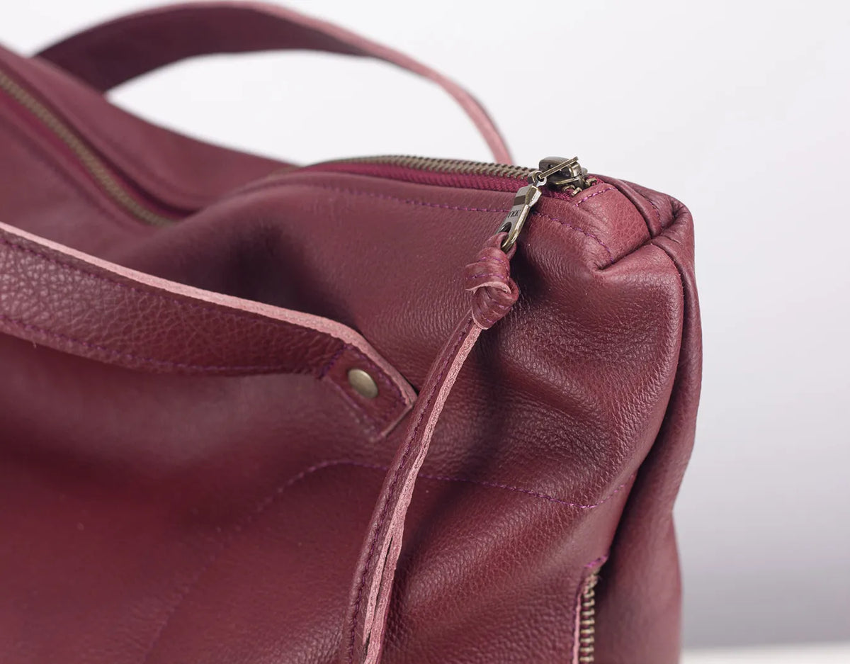 Minos backpack - Burgundy leather