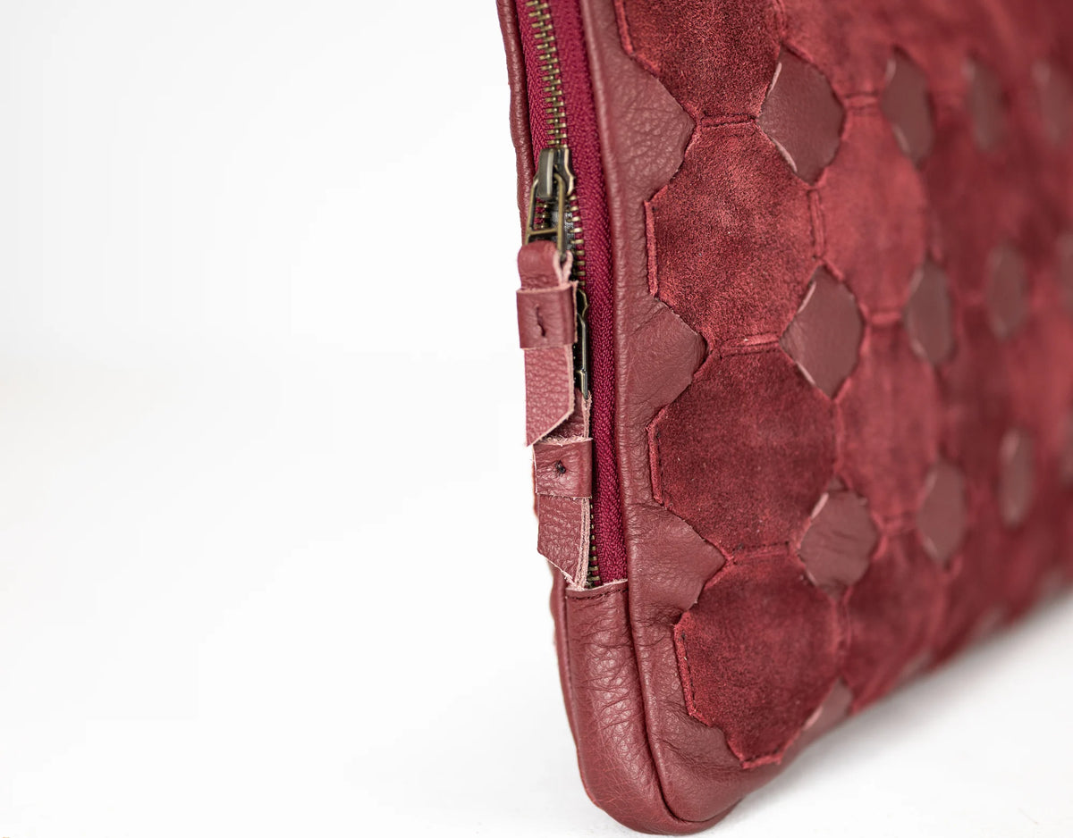 Athena Tablet Clutch - Burgundy