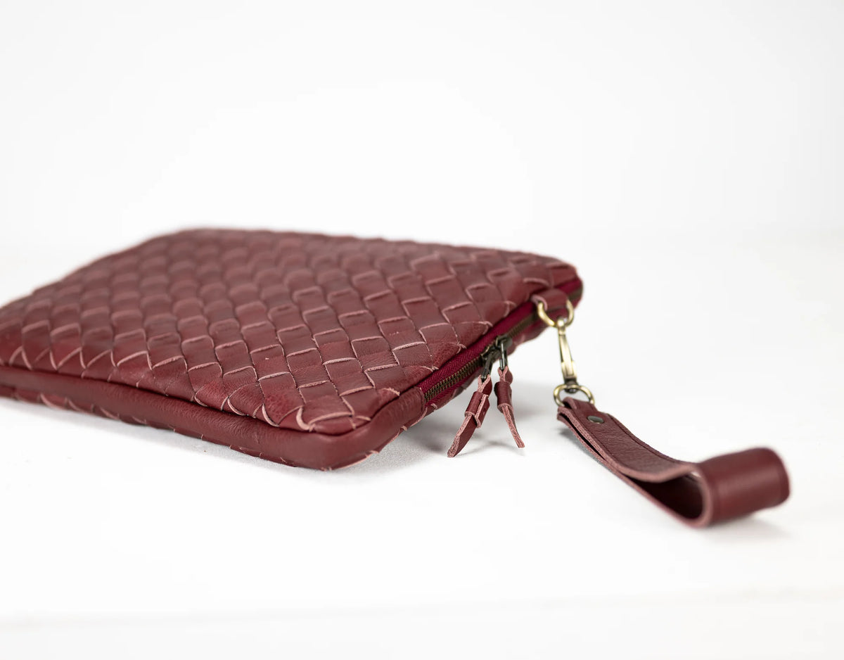 Athena Tablet Clutch - Burgundy