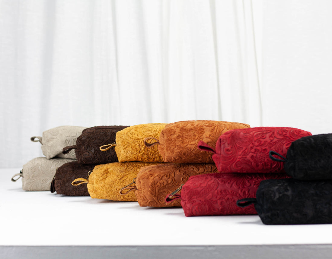 REC &amp; MINI Case - Floral Embossed Leather