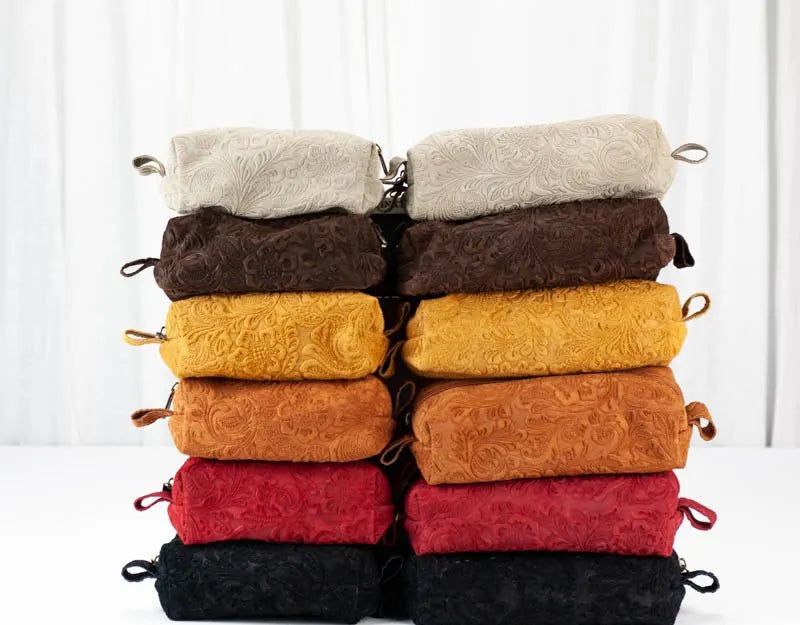 REC & Mini Rec case - Embossed floral leather - milloobags