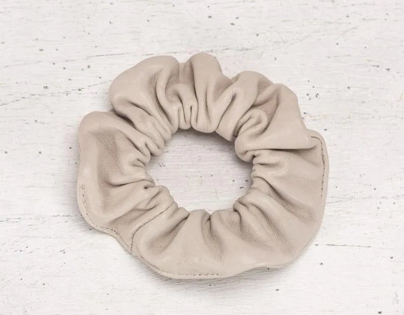 Genuine leather scrunchies - Earth tone colors - milloobags