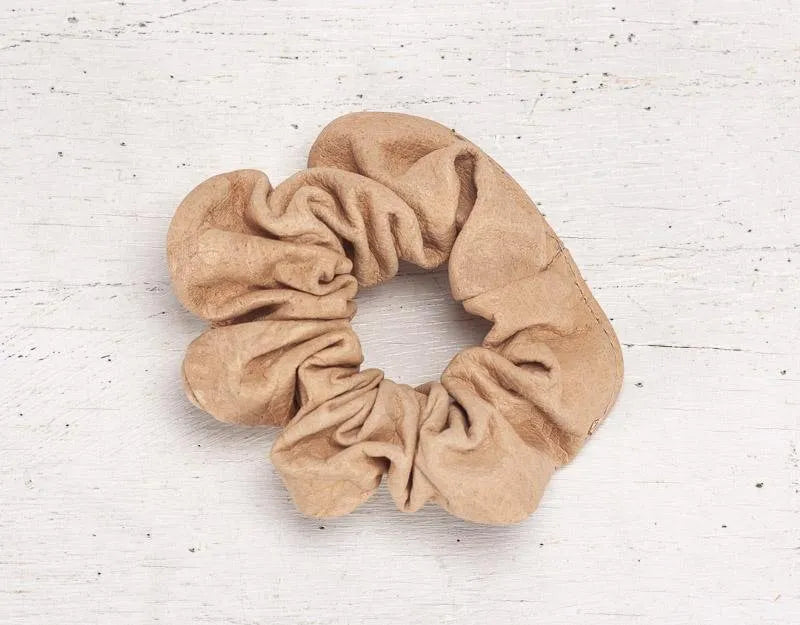 Genuine leather scrunchies - Earth tone colors - milloobags
