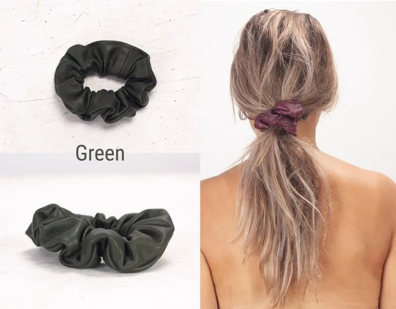 Genuine leather scrunchies - Various colors - milloobags