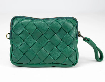 Antheia Mini wallet - Grass Green Leather