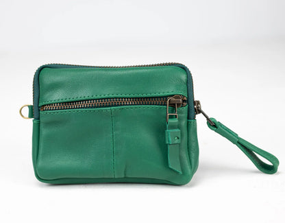 Antheia Mini wallet - Grass Green Leather