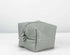 Grey leather cube case 