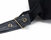 Kallia mini bag - Black canvas and Black leather - milloobags