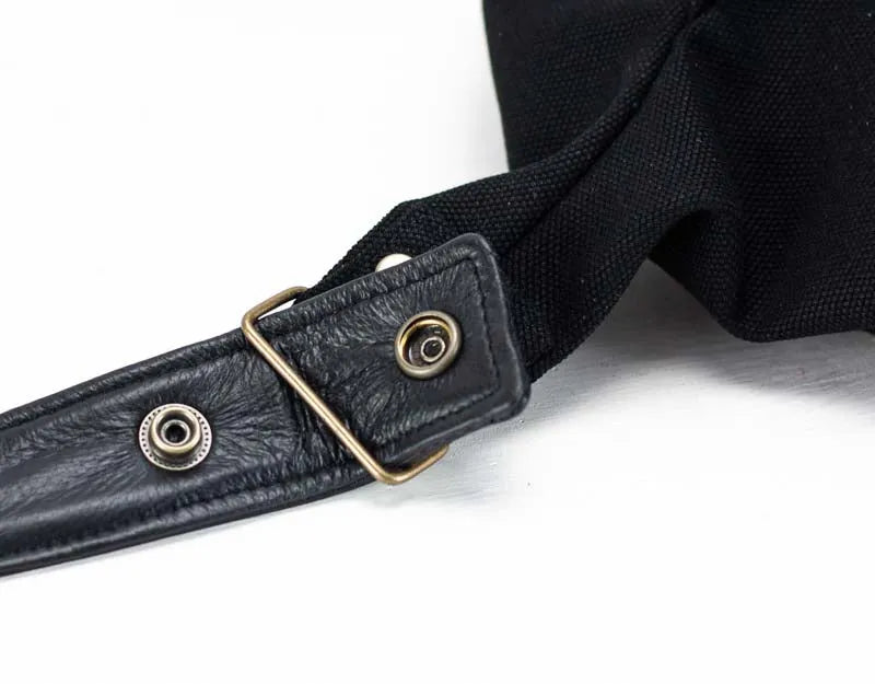 Kallia mini bag - Black canvas and Black leather - milloobags