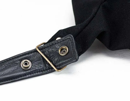 Kallia mini bag - Black canvas and Black leather - milloobags