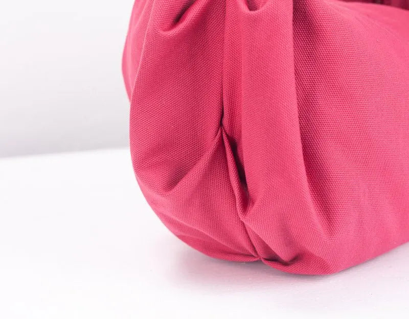 Kallia mini bag - Pink canvas and leather - milloobags