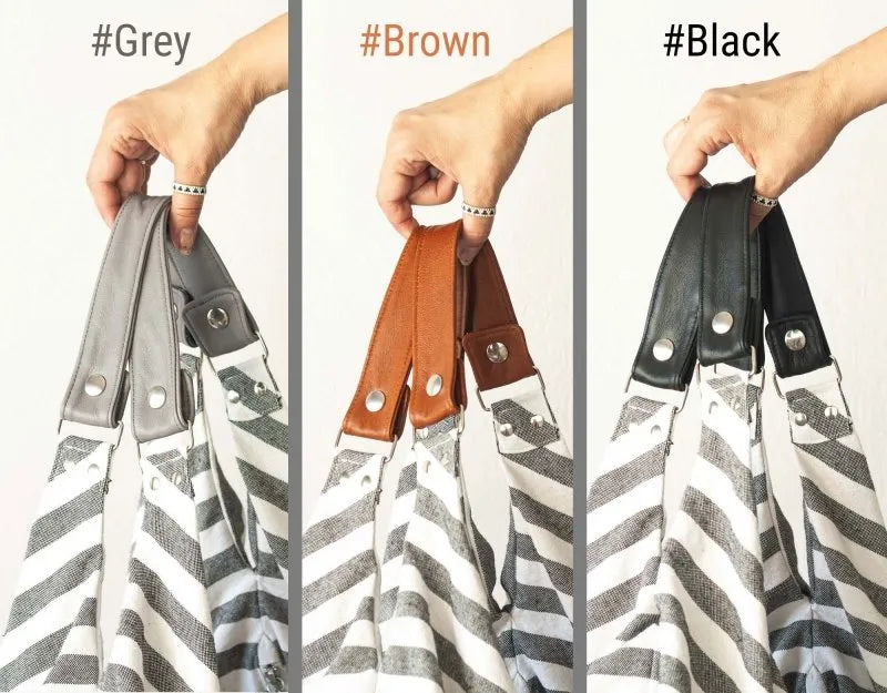 Kallia bag - Striped canvas and leather - milloobags