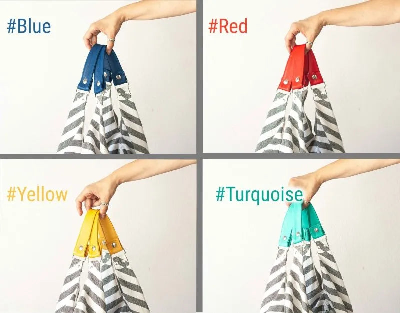 Kallia bag - Striped canvas and leather - milloobags