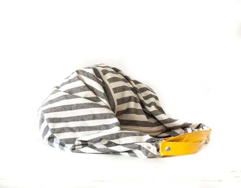 Kallia bag - Striped canvas and leather - milloobags