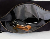 Kallia mini bag - Black canvas and Black leather - milloobags