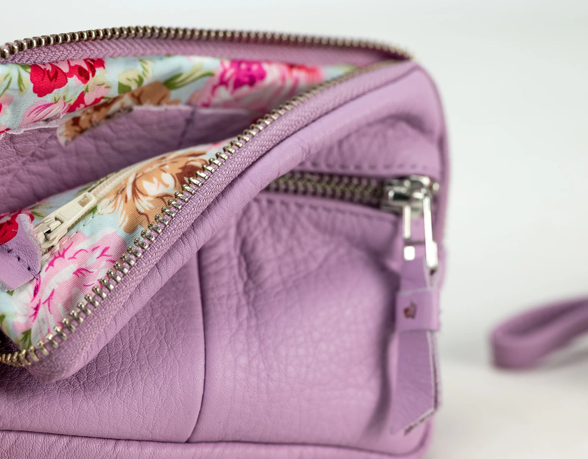 Antheia mini wallet - Lilac leather