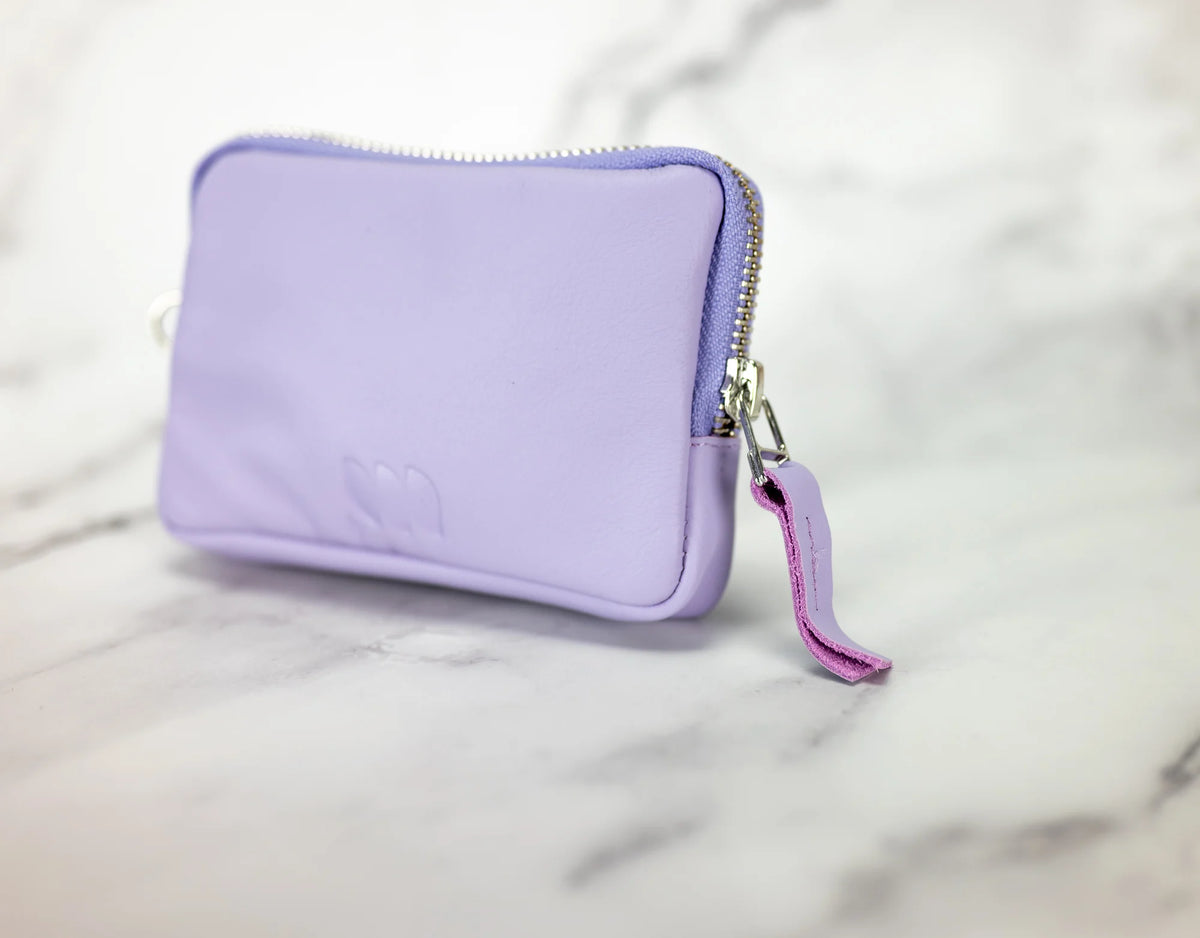 Myrto wallet - Lilac leather
