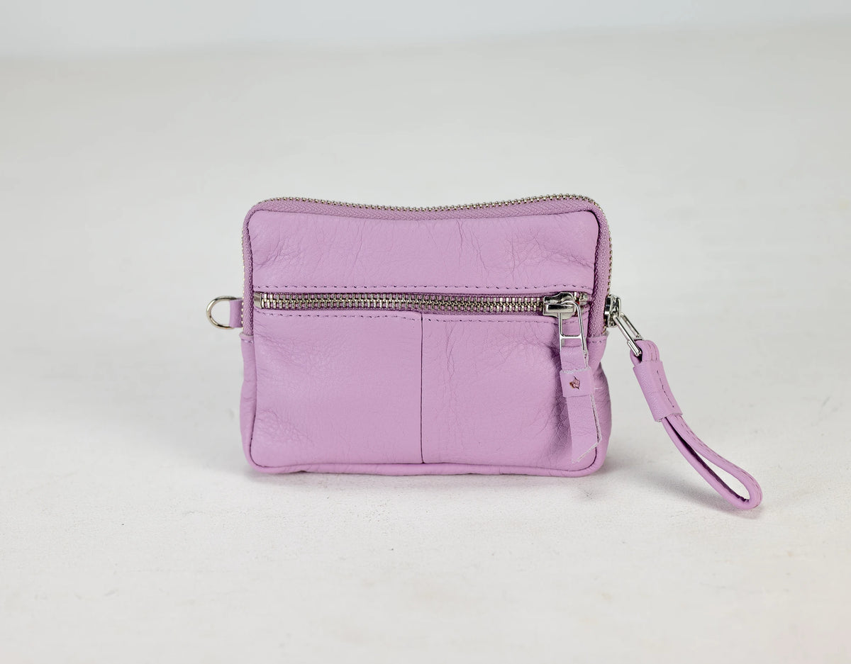 Antheia mini wallet - Lilac leather