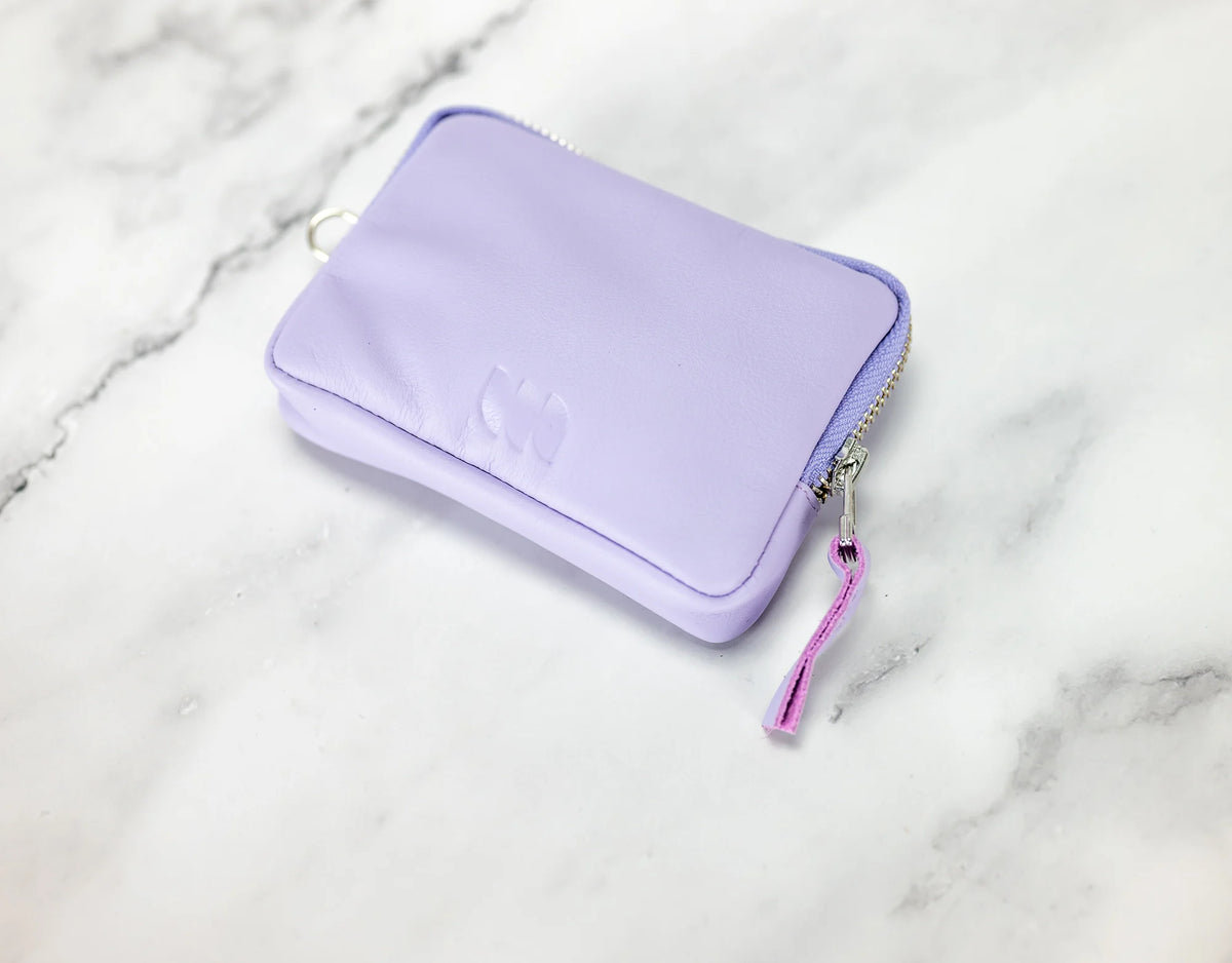 Myrto wallet - Lilac leather