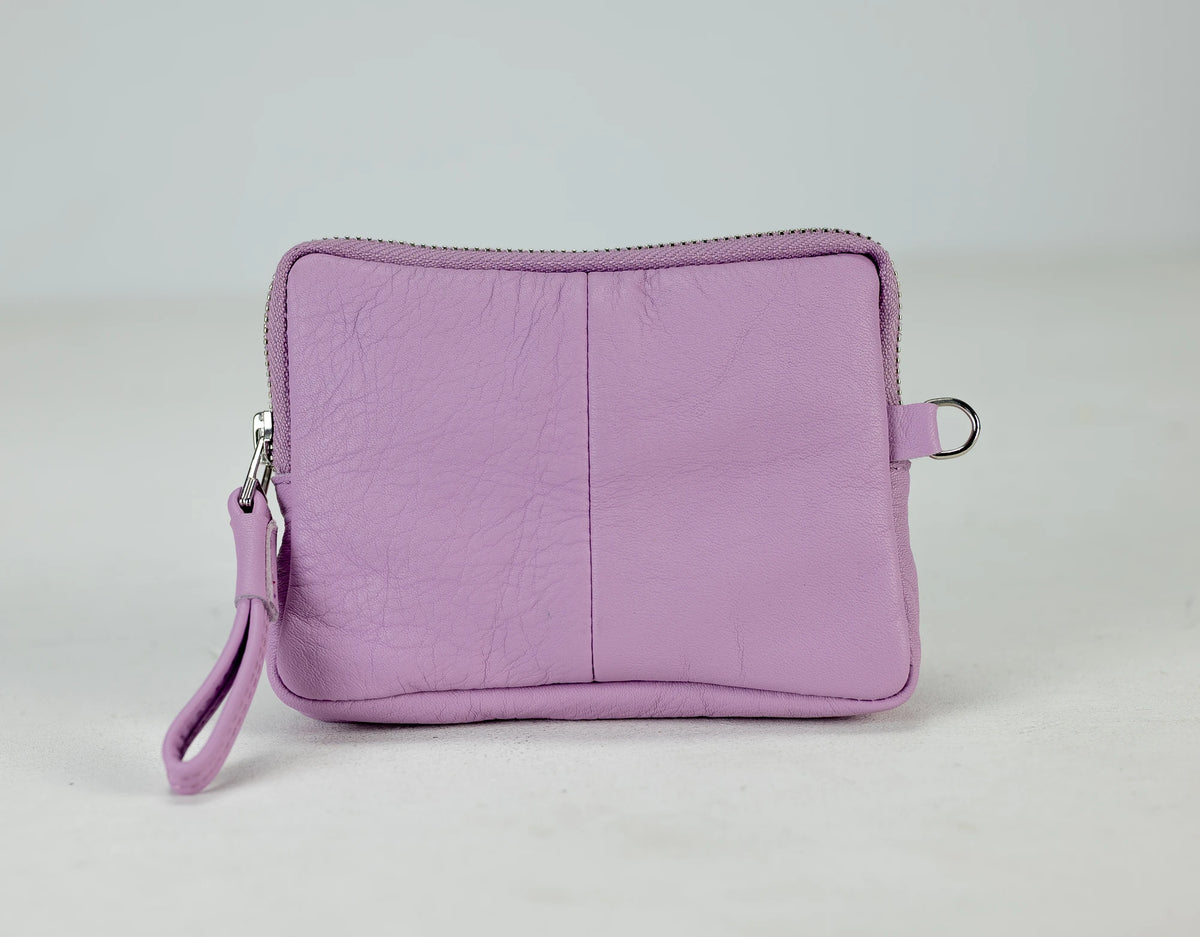 Antheia mini wallet - Lilac leather