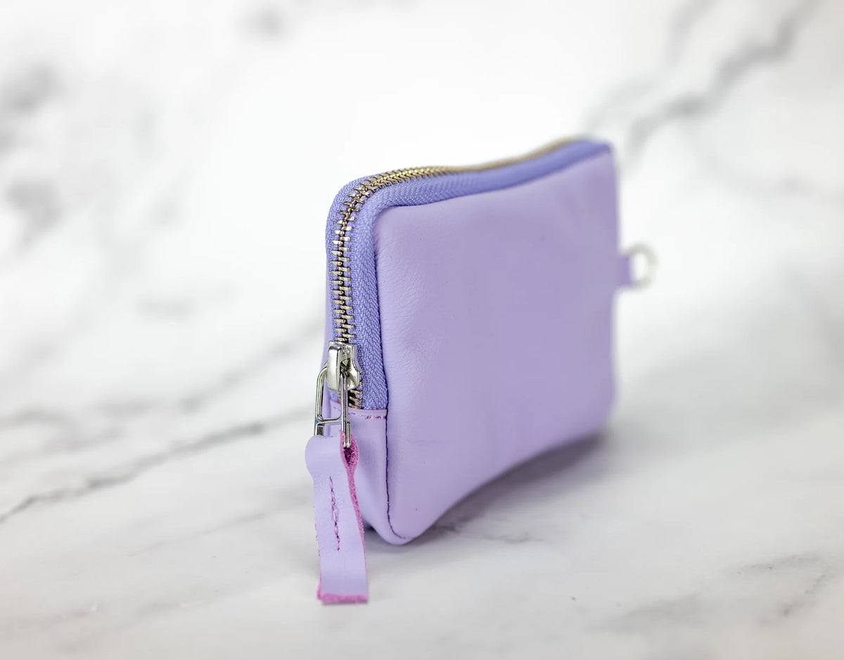Myrto wallet - Lilac leather