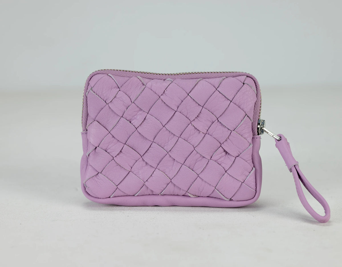 Antheia mini wallet - Lilac leather