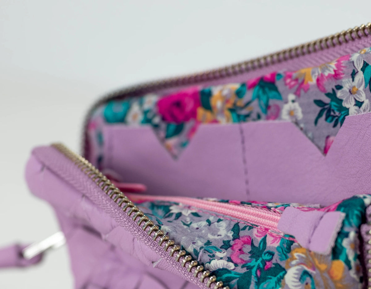 Antheia mini wallet - Lilac leather