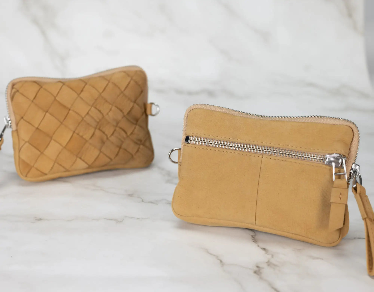 Antheia Mini wallet - Light Brown Nappa Leather