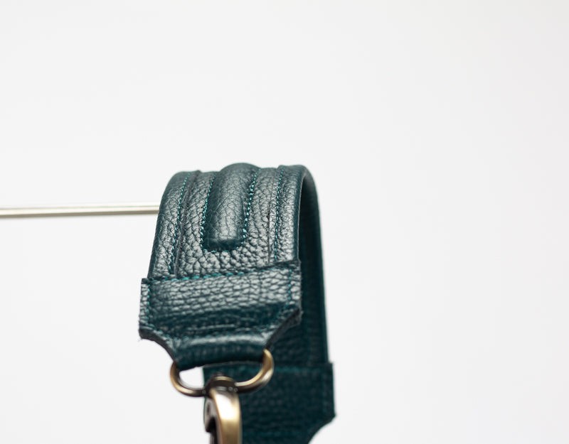 Danae bag - Midnight green pebbled leather