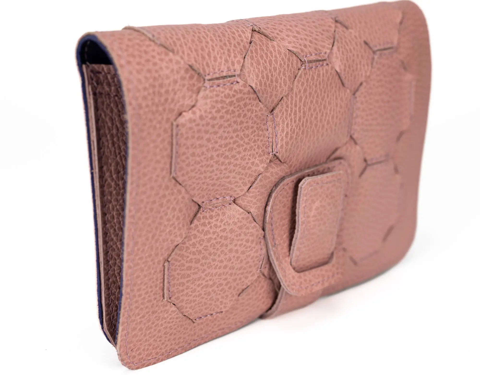 Iole Leather Wallet - Dusty Pink Leather