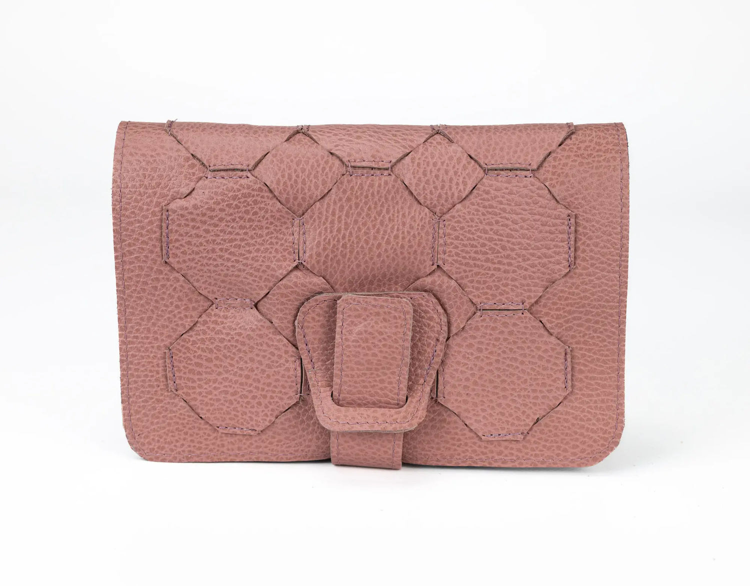 Iole Leather Wallet - Dusty Pink Leather