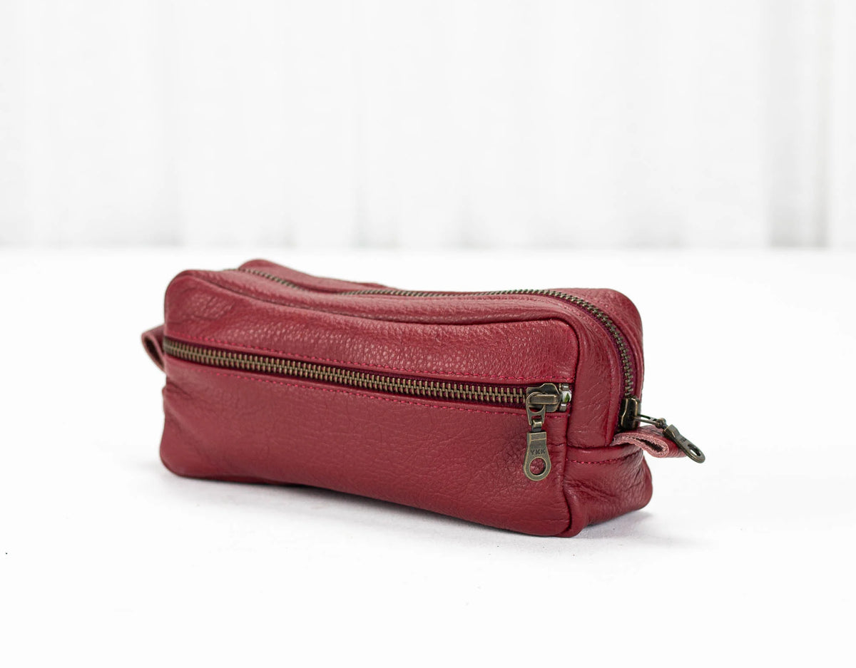 Brick case - Deep red leather