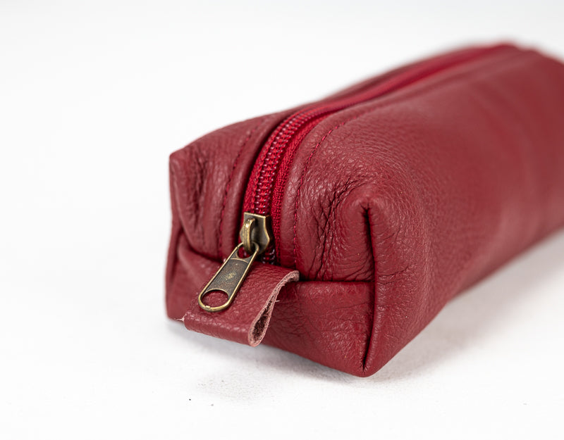 REC case - Deep red leather