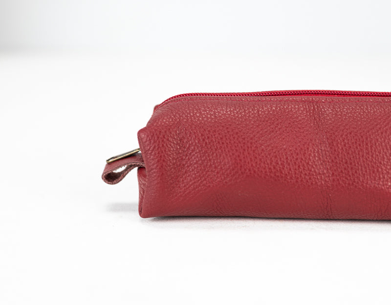 REC case - Deep red leather