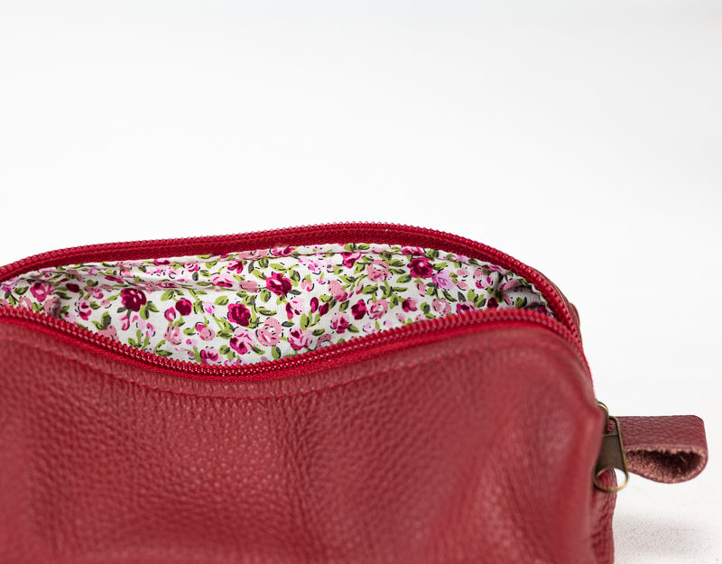 REC case - Deep red leather