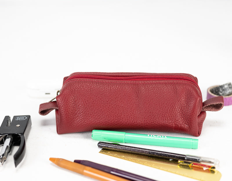 REC case - Deep red leather
