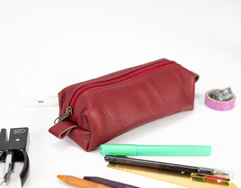 REC case - Deep red leather