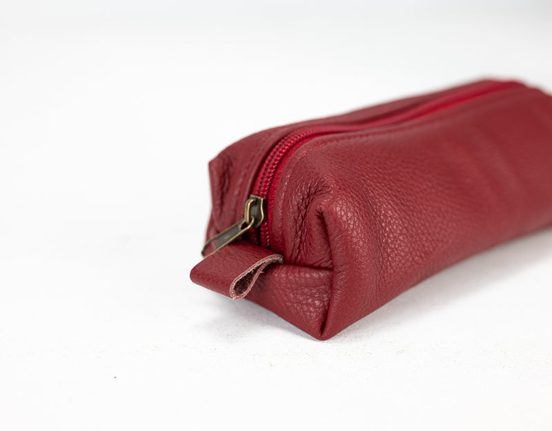 REC case - Deep red leather