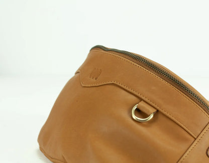Tabac brown leather belt bag 