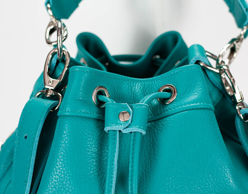 Danae bag - Turquoise leather